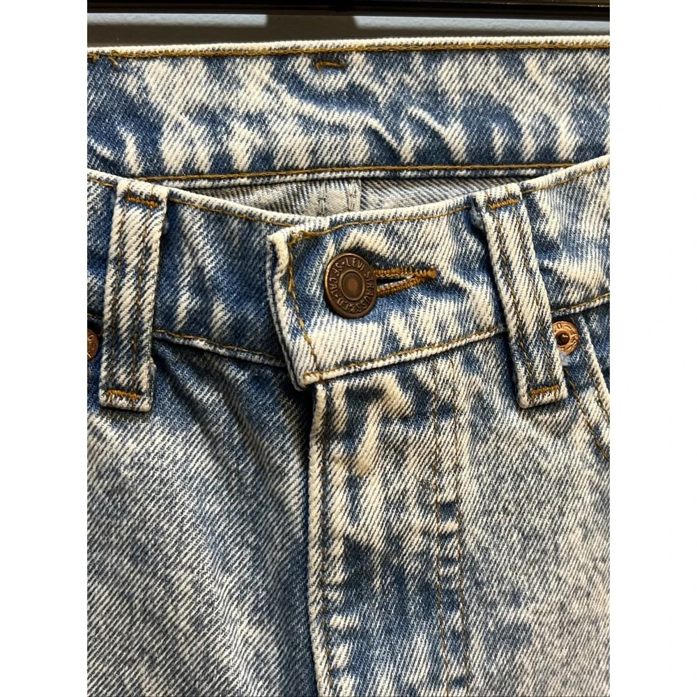 Levis 505 Jeans Mens 30x32 (29x30.5) Acid Wash Vintage 80/90's USA red tab Read!